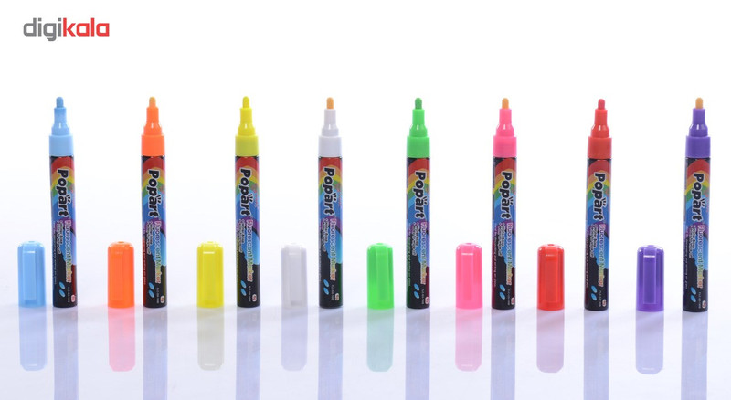 ماژیک وایت برد پوپارت مدل گچ مایع FLC-Gs-8g