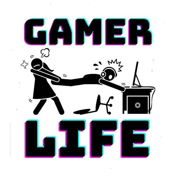 استیکر پارچه و لباس پاد آفرین مدل gamer life  کد 130