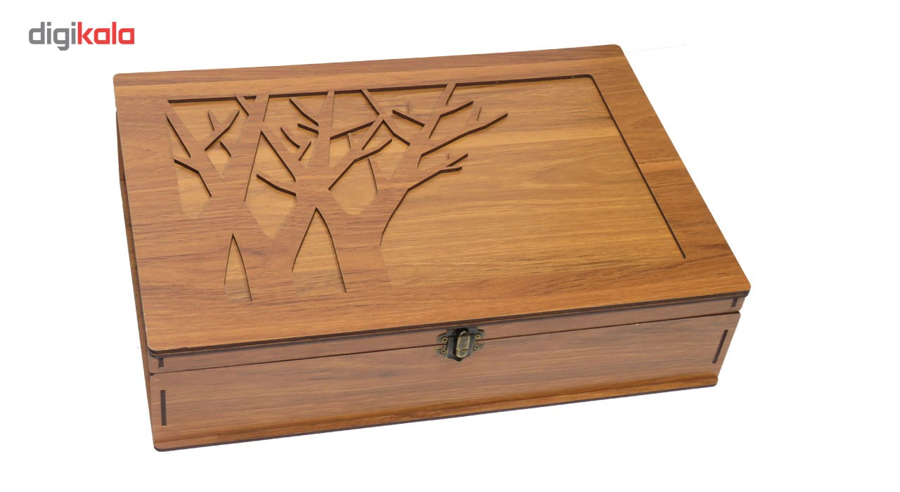 جعبه پذیرایی چای کیسه ای و دمنوش  لوکس باکس  کد LB10
