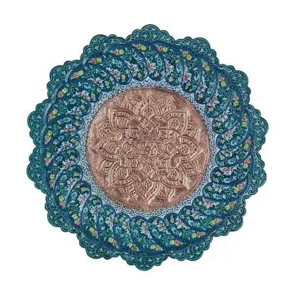 بشقاب میناکاری  کدB 1009