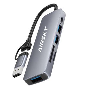 هاب 6 پورت USB3.0 ایراسکای مدل HC-13FL