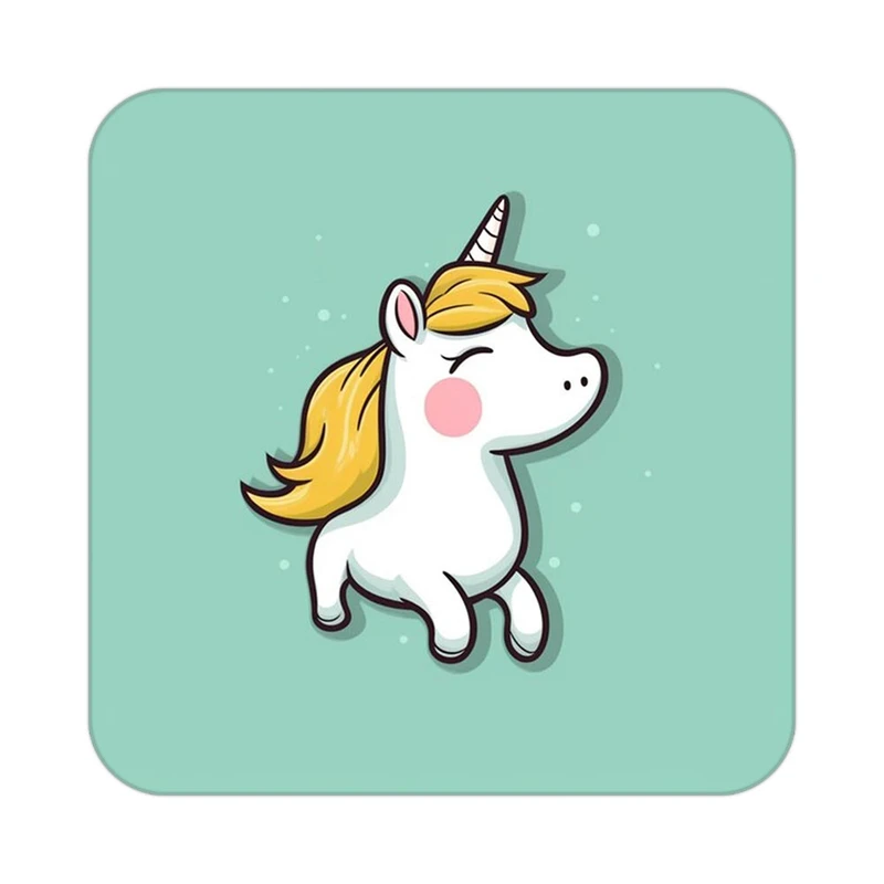 زیر لیوانی کاکتی طرح اسب تک شاخ و یونیکورن مدل mp29775