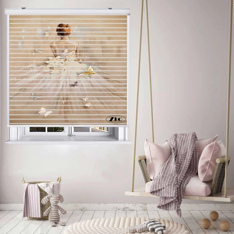 پرده زبرا زیو مدل سیلوئت P-6057 سایز 150x150 سانتی متر