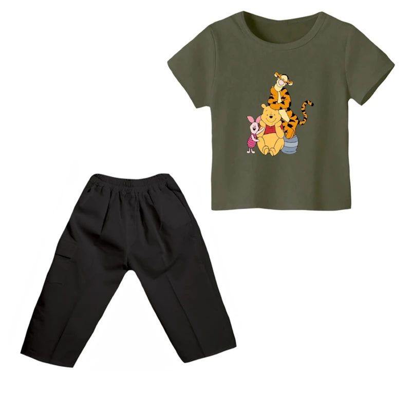 ست تی شرت و شلوارک پسرانه مدل پو کد 19