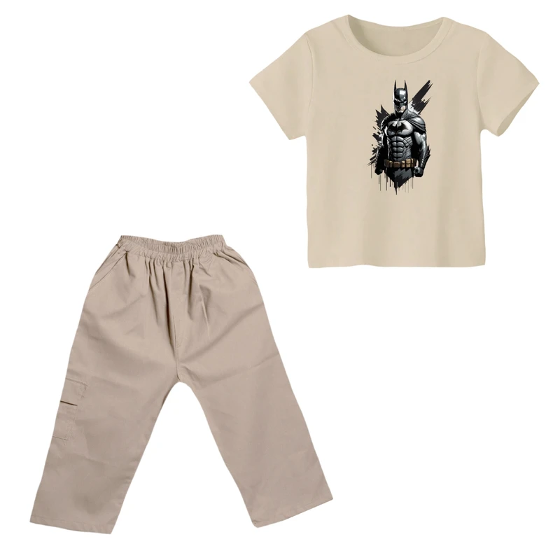 ست تی شرت و شلوارک پسرانه مدل بتمن کد ۳۰