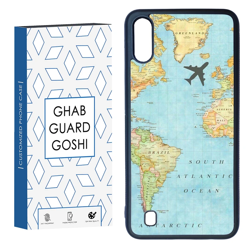 کاور قاب گارد گوشی طرح نقشه جهان کد TPU-057 مناسب برای گوشی موبایل سامسونگ Galaxy M10