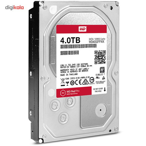 هارددیسک اینترنال وسترن دیجیتال سری قرمز مدل Red Pro WD4002FFWX ظرفیت 4 ترابایت