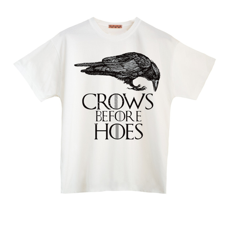 تی شرت آستین کوتاه مردانه مدل crows before hoes
