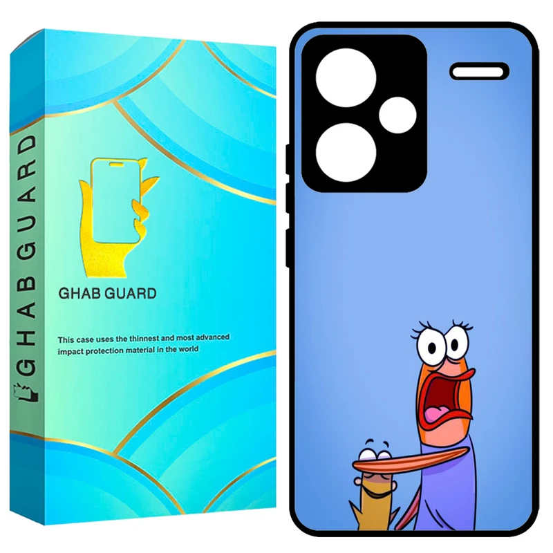 کاور قاب گارد طرح ماهی باب اسفنجی مدل GCHPN13PL مناسب برای گوشی موبایل شیائومی Redmi Note 13 Pro Plus