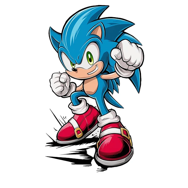 استیکر پارچه و لباس پاد آفرین طرح سونیک کد 3602