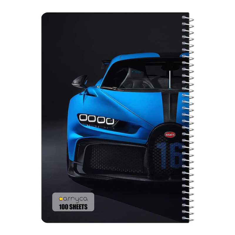 دفتر مشق 100 برگ سیمی کارنیکا طرح بوگاتی Bugatti کد 42941