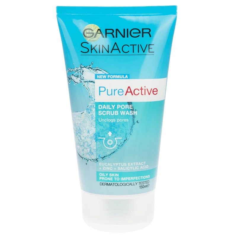 اسکراب پاک کننده پوست روزانه گارنیه مدل Pure Active حجم 150 میلی لیتر