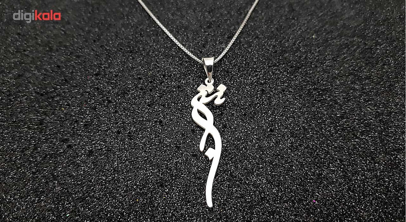 گردنبند نقره ترمه مدل اسم نسترن Termeh h27