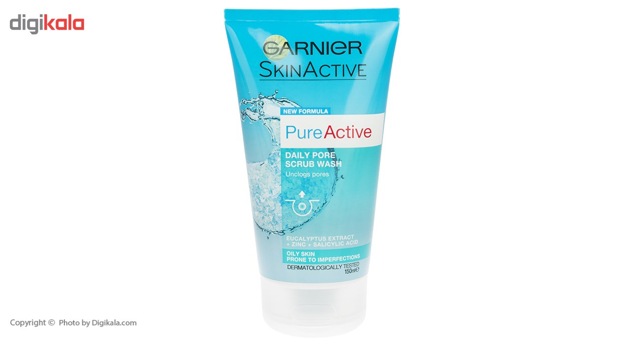 اسکراب پاک کننده پوست روزانه گارنیه مدل Pure Active حجم 150 میلی لیتر