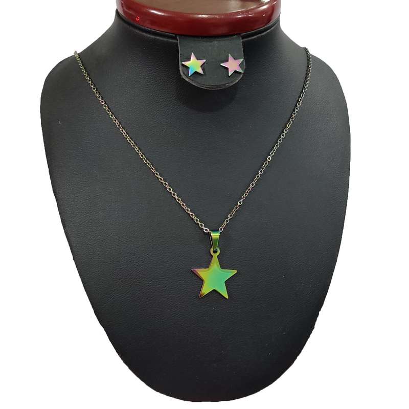 نیم ست زنانه طرح ستاره مدل هولوگرامی