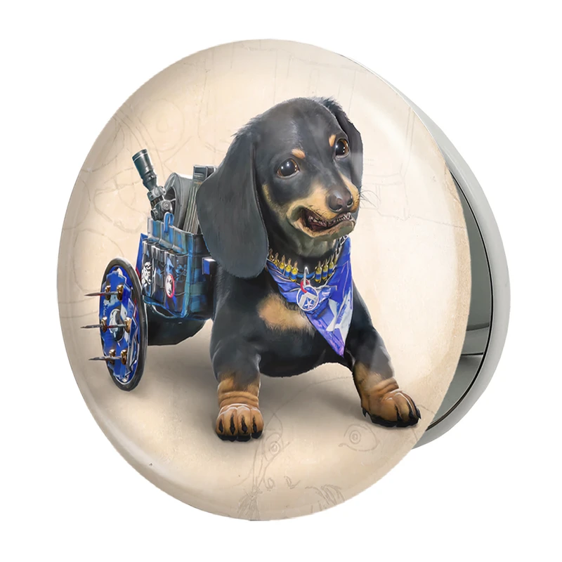 آینه جیبی خندالو طرح سگ فار شیش فارکرای مدل تاشو کد 30688