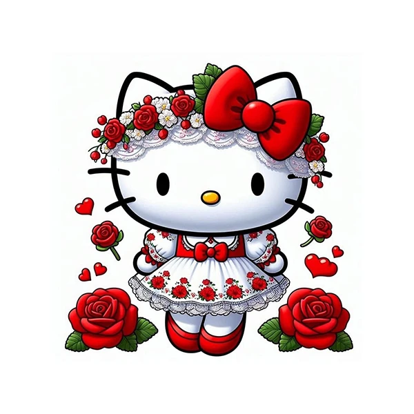 استیکر پارچه و لباس پاد آفرین طرح کیتی کد 429