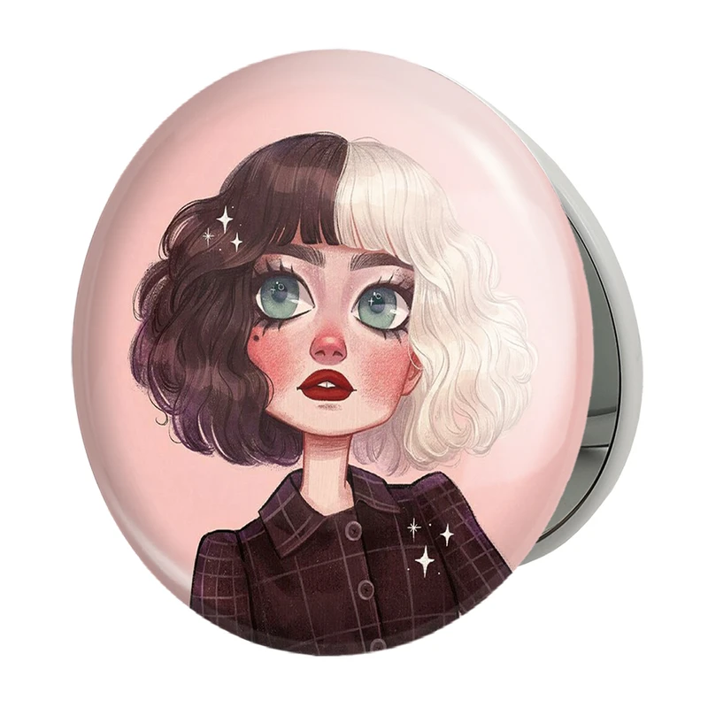 آینه جیبی خندالو طرح کروئلا Cruella مدل تاشو کد 10754 