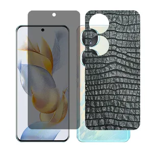 Glass together model privacy screen protector suitable for Honor 70 mobile phone with back cover sticker