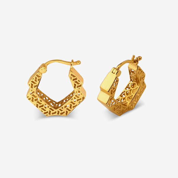 گوشواره کلیپسی طلا 18 عیار زنانه گلدم مدل E245017