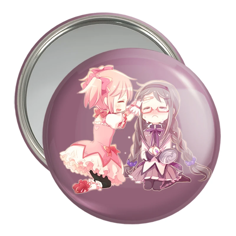 آینه جیبی خندالو مدل همورا و مدوکا انیمه مادوکا مجیکا Madoka Magica  کد 18383