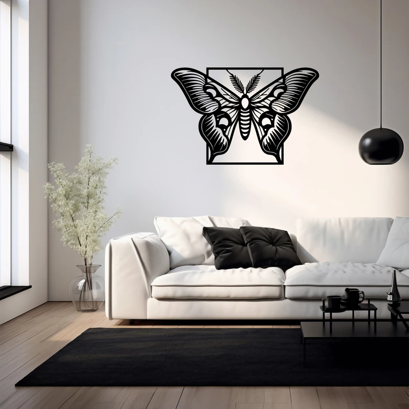 استیکر چوبی طرح پروانه 006