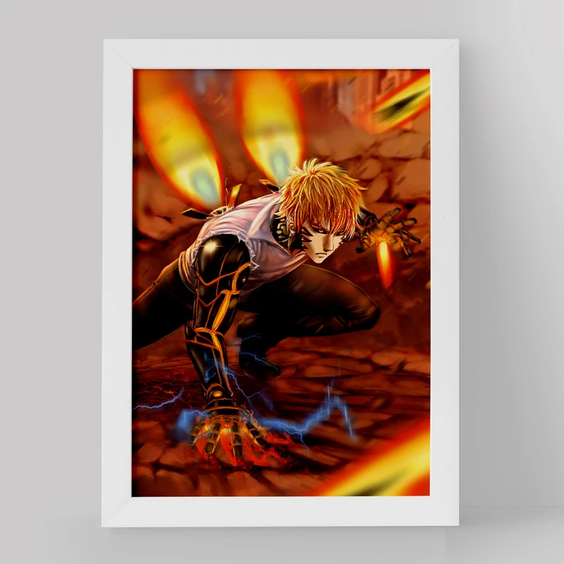 تابلو خندالو مدل جنوس انیمه مرد تک مشتی One Punch Man کد 11358