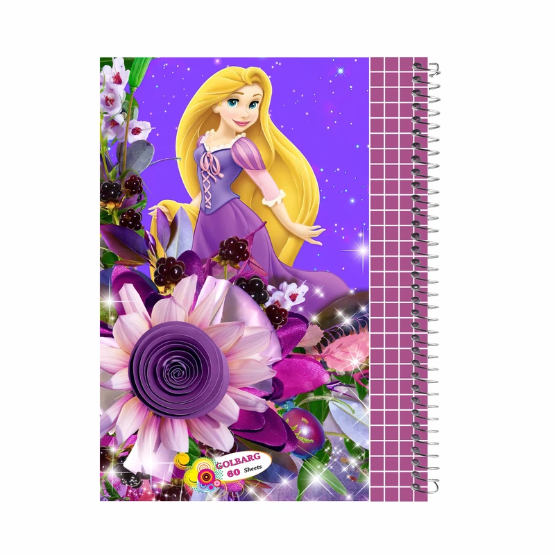 دفتر شطرنجی 60 برگ گلبرگ طرح دخترانه کد 601237