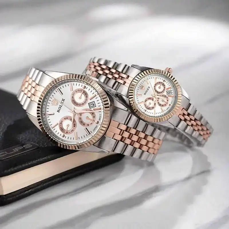 ست ساعت مچی عقربه ای زنانه و مردانه  مدل تک موتور033