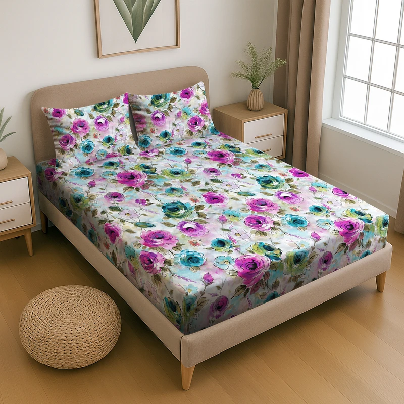 سرویس ملحفه پامیل مدل RH888HK دو نفره 3 تکه