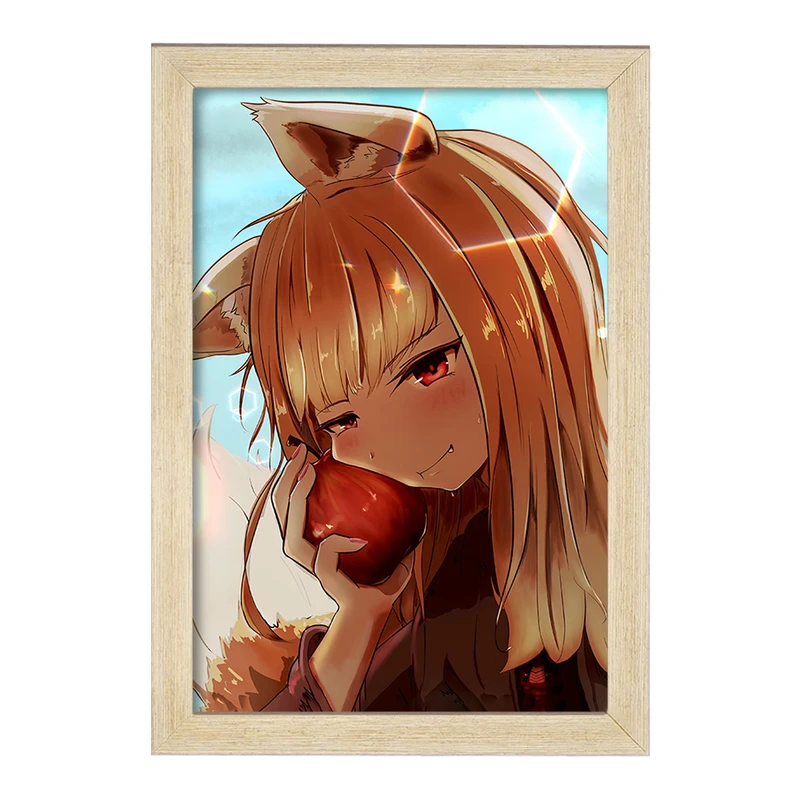 تابلو خندالو مدل هولو انیمه ادویه و گرگ کد 36128