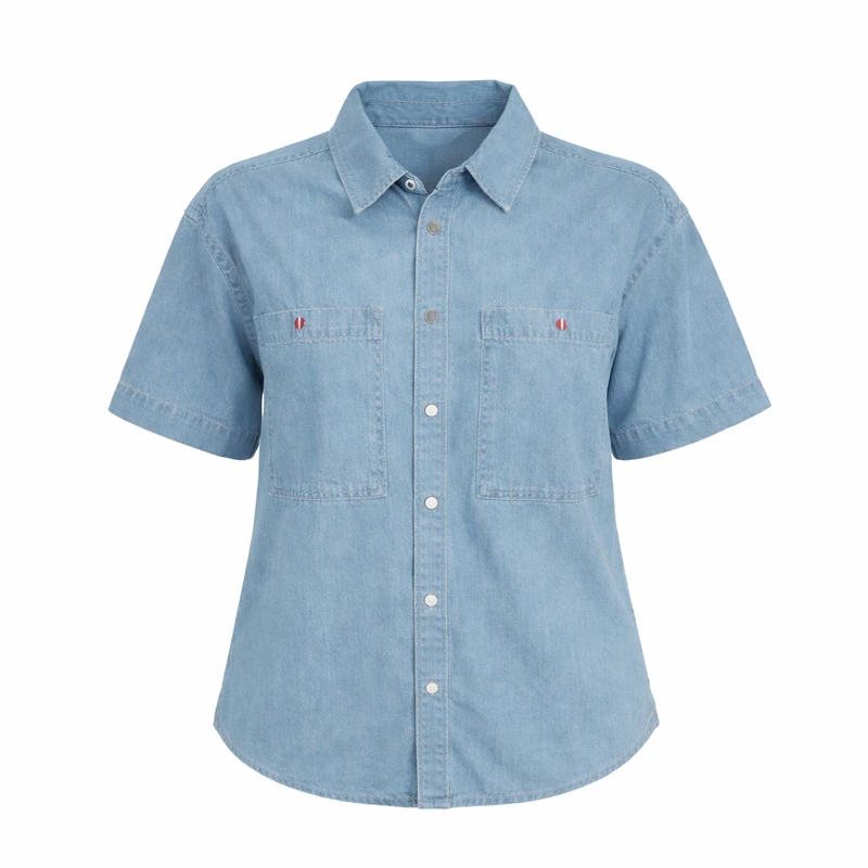 شومیز آستین کوتاه یقه برگردان زنانه مدل 67