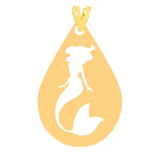 آویز گردنبند طلا 18 عیار زنانه کرابو مدل پری دریایی کد kR31486