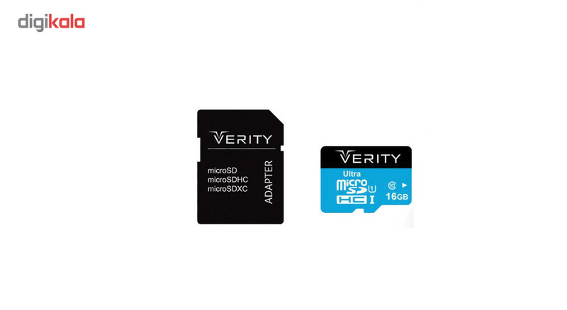 کارت حافظه microSDHC وریتی مدل کلاس 10 استاندارد U1 سرعت 65MBps همراه با آداپتور SD ظرفیت 16 گیگابایت