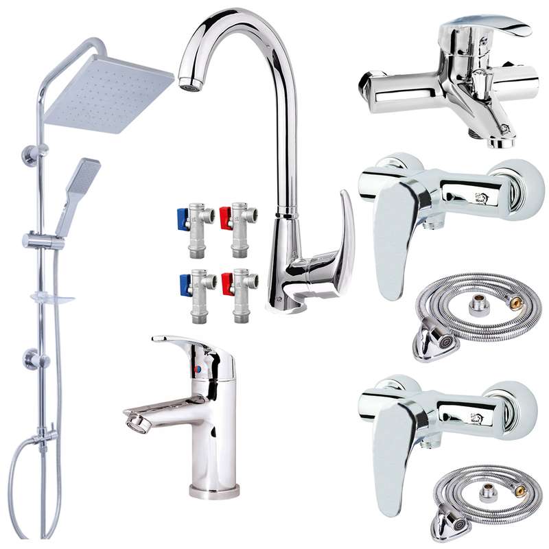 ست شیرآلات اندیکا مدل پریا PCR12 مجموعه 12 عددی