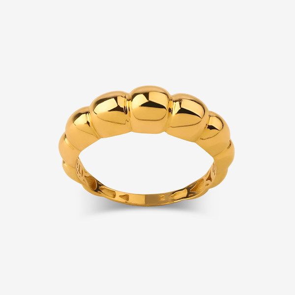 انگشتر طلا 18 عیار زنانه گلدم مدل R345001 سایز 50