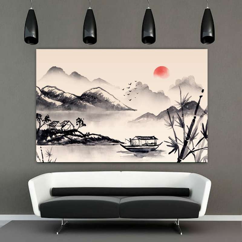 تابلو بوم طرح نقاشی چینی مدل طبیعت کد SDB4826 تابلو بوم طرح نقاشی چینی مدل طبیعت کد SDB4826