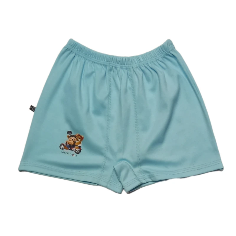 شورت پسرانه مدل پلی استر پنبه کد 015 رنگ آبی