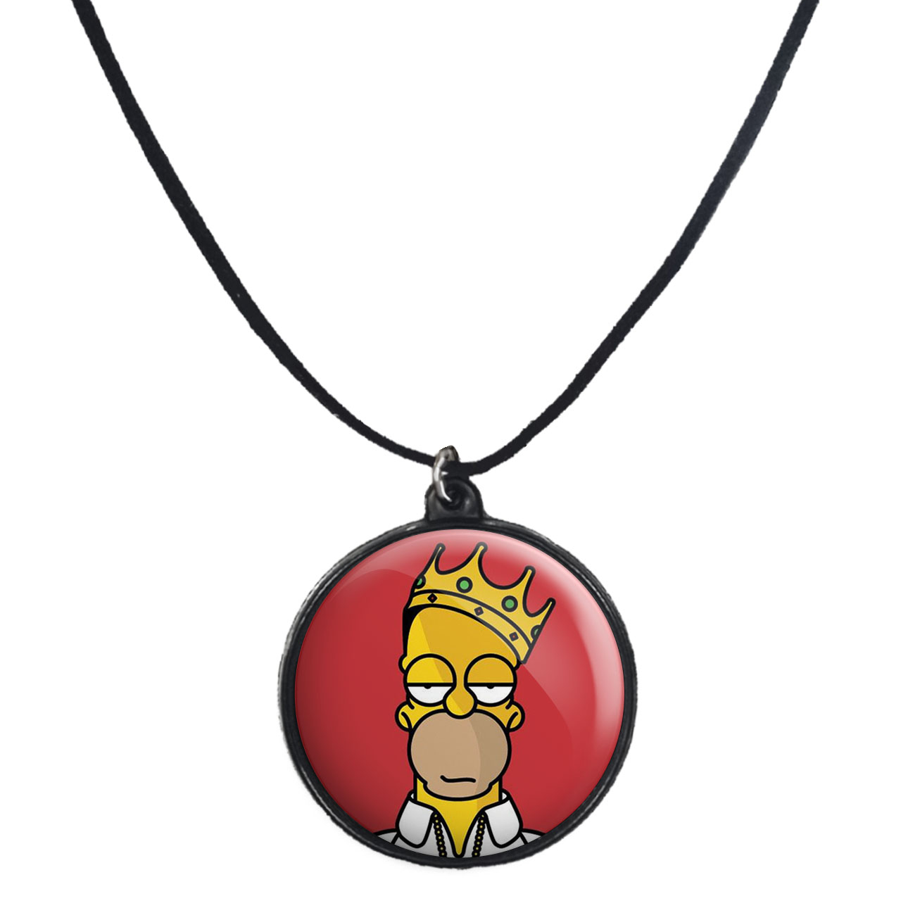 گردنبند پرمانه طرح سیمپسون ها کد pmb.21295 مدل دو طرفه
