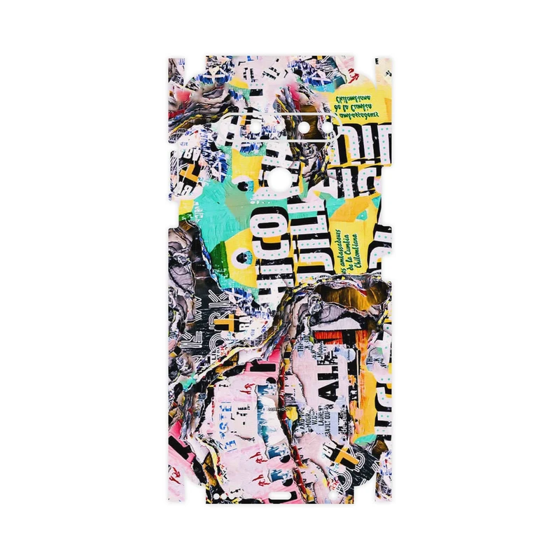 برچسب پوششی ماهوت مدل Collage of Teared Paper-FullSkin مناسب برای گوشی موبایل ال جی K61