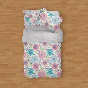 سرویس روتختی مدوپد طرح باغ گل مدل PAT00248 یک نفره 4 تکه