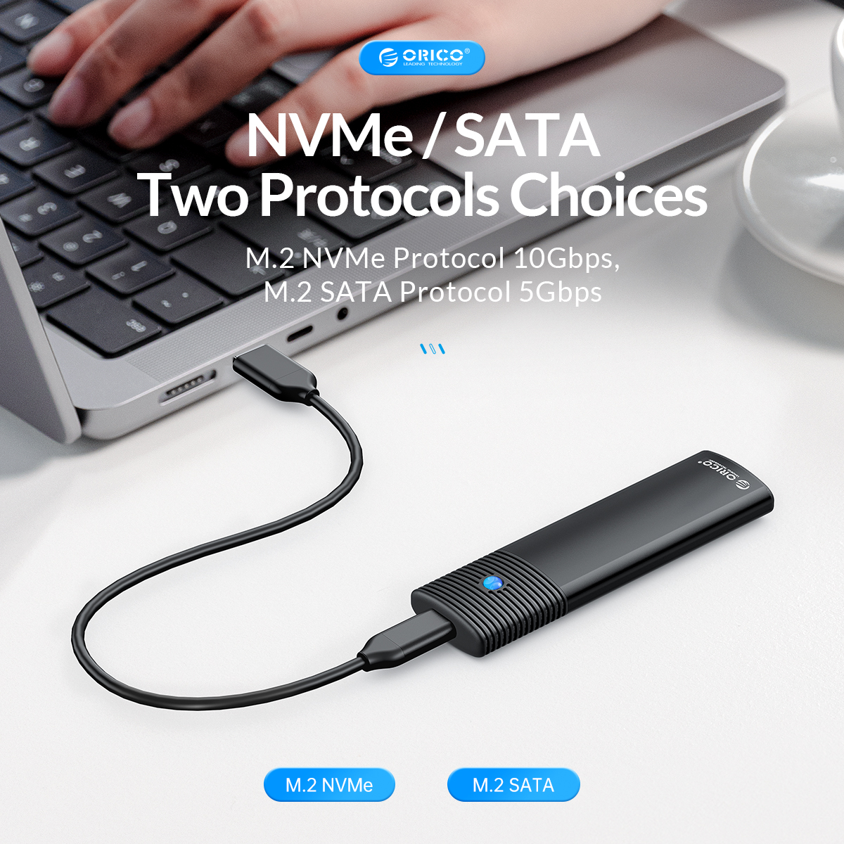 قاب اس اس دی اکسترنال NVMe M.2 اوریکو مدل PWM2-G2