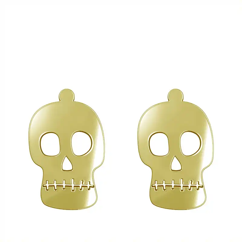 گوشواره طلا 18 عیار زنانه مدوپد مدل جمجمه کد GA1-15702
