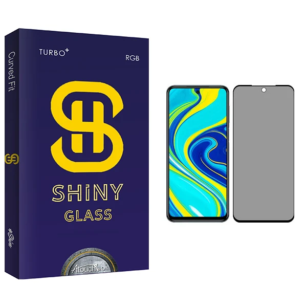 محافظ صفحه نمایش حریم شخصی آتوچبو مدل Shiny Glass مناسب برای گوشی موبایل شیائومی Redmi Note 9 Pro