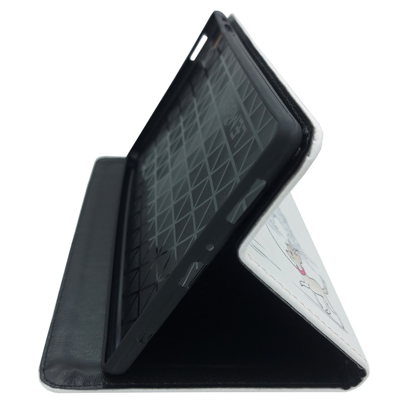 کیف کلاسوری طرح دختر فانتزی و برج ایفل کد TB244 مناسب برای تبلت سامسونگ Galaxy Tab A 8.0 2019 T290 / T295