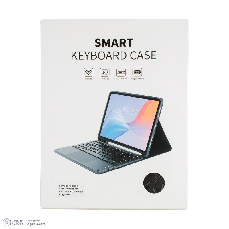 کیبورد تبلت مدل Smart مناسب برای تبلت سامسونگ Galaxy Tab A9