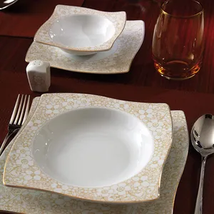 سرویس چینی 30 پارچه غذاخوری چینی زرین ایران سری آسترو مدل کاترین درجه عالی