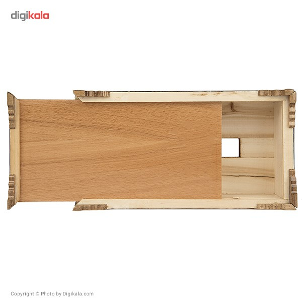 جعبه دستمال کاغذی خاتم کارگاه رستا طرح گل و مرغ