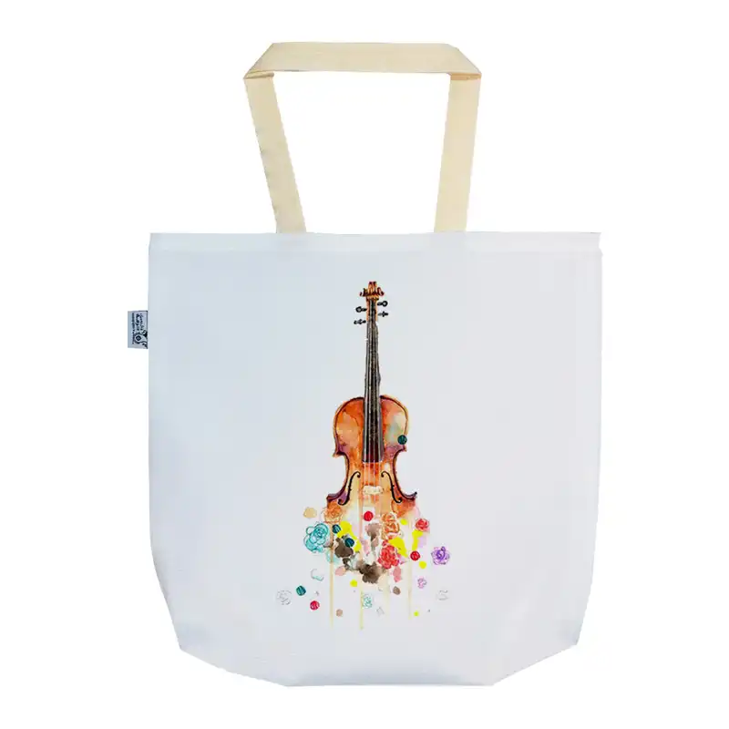 ساک خرید ترمه طراحان ایده مدل ویالون رنگی کد cfp1348 L