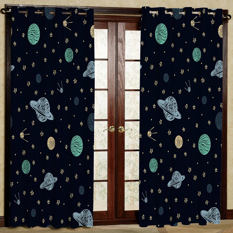 پرده مدل سیاره مخمل پانچی کد 4731 سایز 200x140 سانتی متر